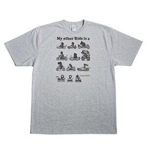 NWOT | Mario Kart Graphic T-Shirt | Artistic Silhouette Design | Heather Gray |